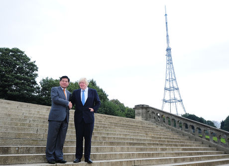 Pictured(l-r): Mr Ni Zhaoxing Chairman Of The Zhongrong Group And Boris Johnson Mayor Of London In Crystal Palace Park Where The Proposed New Plan Will Be Built. Mayor Of London Boris Johnson Attends The Launch Of The New Planned Proposal Of The Crys