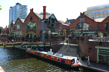 Birmingham Canals Broad Street Canal Basin Editorial Stock Photo ...