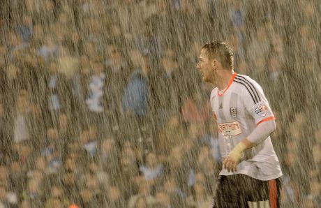 Ross Mccormack Fulham Stands Pouring Rain Editorial Stock Photo - Stock ...