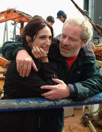 PETER MULLAN AND LORENZA INDOVINA ABOARD A FISHING TRAWLER IN PETERHEAD, ABERDEENSHIRE, SCOTLAND, BRITAIN - 20 AUG 2003