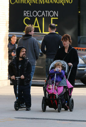 Peter Dinklage and family out and about in the West Village, New York, America - 23 Nov 2014