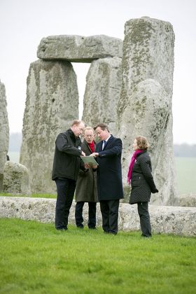 Prime Minister David Cameron visits Stonehenge to announce construction of new road tunnel, Wiltshire, Britain - 01 Dec 2014