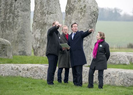 Prime Minister David Cameron visits Stonehenge to announce construction of new road tunnel, Wiltshire, Britain - 01 Dec 2014