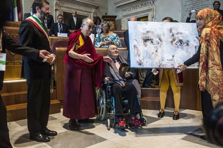 14th World Summit of Nobel Peace Laureates closing ceremony, Rome, Italy  - 14 Dec 2014
