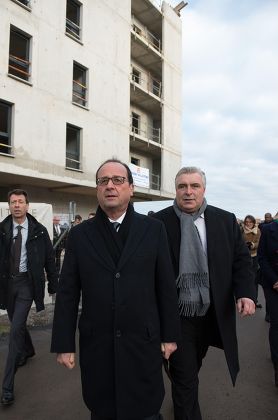 Francois Hollande during a trip focused on low-income neighborhoods, Boulogne sur Mer, France - 16 Dec 2014