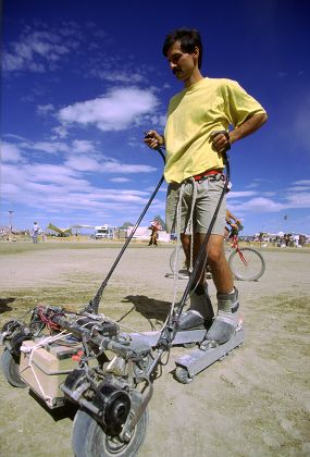 Participant Burning Man Festival Editorial Stock Photo - Stock Image