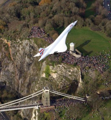 Concorde Passes Over Clifton Suspension Bridge Editorial Stock Photo ...