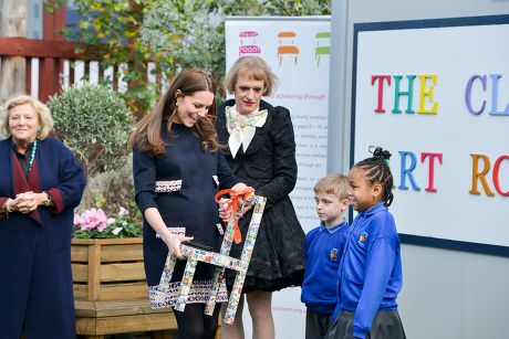 Catherine Duchess of Cambridge officially names The Clore Art Room at Barlby Primary School, London, Britain - 15 Jan 2015