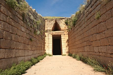 Entrance Treasury Atreus Impressive Tholos Beehive Editorial Stock ...