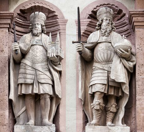 Statues Charlemagne His Son Louis Louis Editorial Stock Photo - Stock ...