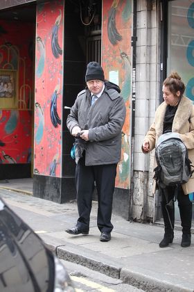 Tim Arnold and Boris Johnson in Soho, London, Britain - 02 Feb 2015