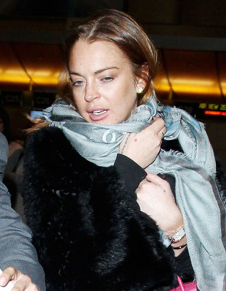 Actress Lindsay Lohan at LAX Airport,CA USA Editorial Photo - Image of  california, hair: 20682991