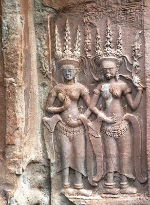 Asia Archaeologycambodia Devatas Characteristic Angkor Wat Editorial ...
