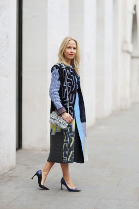 Street Style at Autumn Winter 2015, London Fashion Week, Britain - 24 Feb 2015