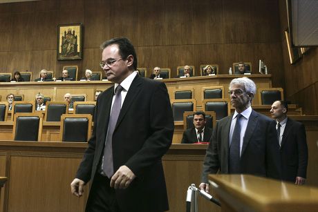 Former Greek Finance Minister stands trial over Lagarde List, Athens, Greece - 25 Feb 2015