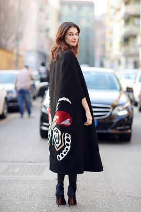 Street Style at Autumn Winter 2015, Milan Fashion Week, Italy - 27 Feb 2015