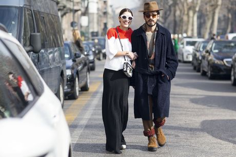 Street Style at Autumn Winter 2015, Milan Fashion Week, Italy - 01 Mar 2015