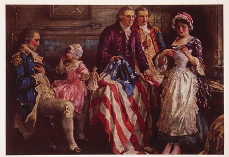 George Washington Betsy Ross First American Editorial Stock Photo ...