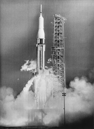 Saturn 1 Rocket Blasts Off Carrying Editorial Stock Photo - Stock Image ...