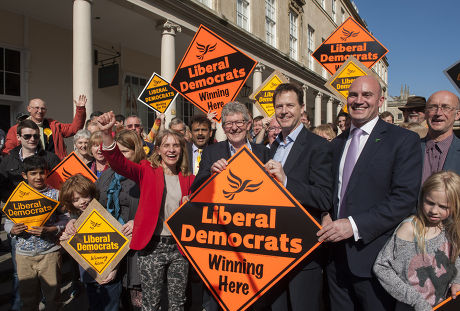 Liberal Democrat party general election campaigning, Bath, Britain - 06 Apr 2015