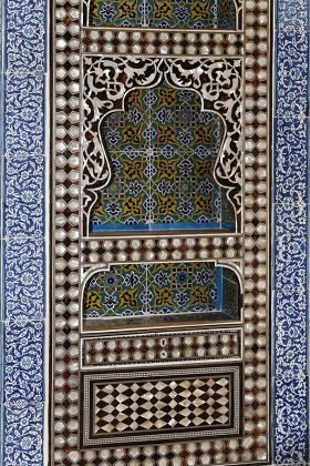 Ornate Wall Tiles Mother Pearl Inlays Editorial Stock Photo - Stock ...