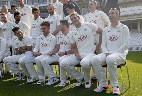 LV County Championship 2015 Division Two Surrey CCC Photocall The Oval, London, United Kingdom - 9 Apr 2015