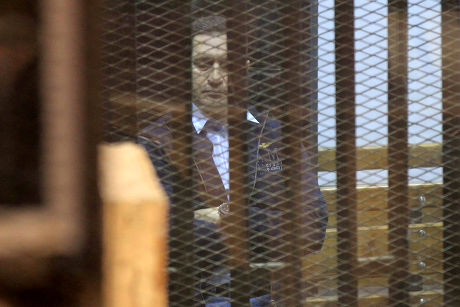Gamal and Alaa Mubarak retrial, Cairo, Egypt - 16 Apr 2015