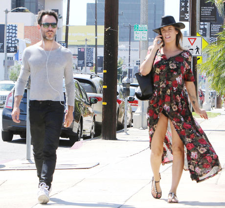 Elisabetta Canalis and Brian Perri out and about, Los Angeles, America - 17 Apr 2015
