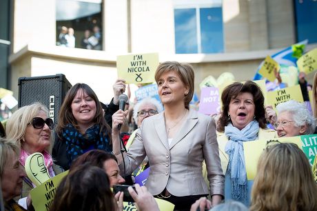 Nicola Sturgeon launches the SNP's women's pledge during general election campaigning, Glasgow, Scotland, Britain - 25 Apr 2015