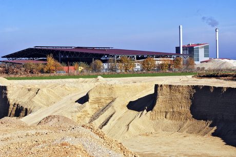 Gravel Pit Near Oberhaching Bavaria Germany Editorial Stock Photo