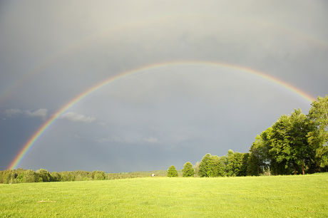 Rainbow Near Koenigsdorf Upper Bavaria Germany Editorial Stock Photo ...