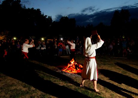 Nestinari Fire Dancers Performance Editorial Stock Photo - Stock Image ...