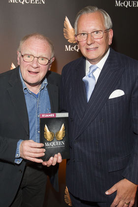 David Shaw-Parker (Mr Hitchcock) and John Hitchcock attend the after party for press night at St James Theatre