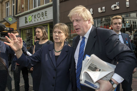 Boris Johnson and Angie Bray on the campaign trail in Ealing, London, Britain - 08 Apr 2015