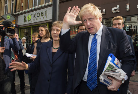 Boris Johnson and Angie Bray on the campaign trail in Ealing, London, Britain - 08 Apr 2015
