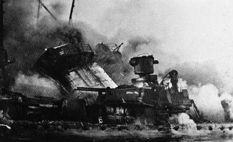 German Warship Graf Spee During Battle Editorial Stock Photo - Stock ...