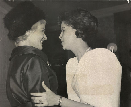 Mme. Anita Guerrero Wife Of Leon Guerrero Philippine Ambassador To Britain (r) Meeting Actress Ann Todd At Reception At Philippine Embassy. Box 0571 210515 00255a.jpg.