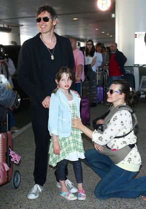 Milla Jovovich and family arrive at LAX Airport, Los Angeles, America - 19 Jun 2015