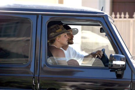 BRITNEY SPEARS AND KEVIN FEDERLINE ARRIVING AT THE HOME OF SHAR JACKSON, LOS ANGELES, AMERICA - 23 AUG 2004