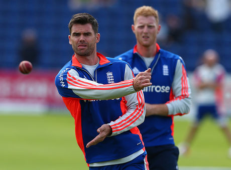 James Anderson England Warms Editorial Stock Photo - Stock Image