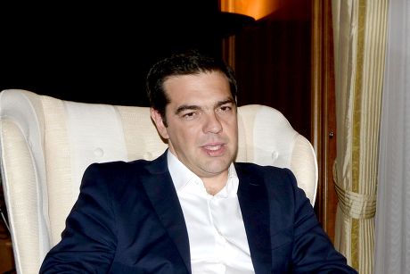 Alexis Tsipras and Stavros Theodorakis meeting, Athens, Greece - 08 Jul 2015