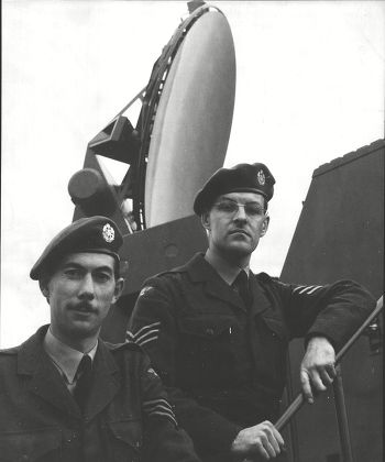 Donald Allison (right) And Patrick Macdonald At Britain's First Guided Missile Base R.a.f. Station North Coates Lincolnshire. Box 0607 050315 00432a.jpg.