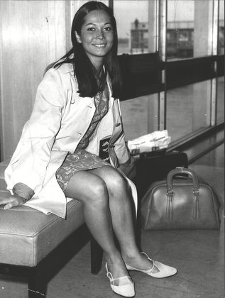Nancy Kwan Actress London Heathrow Airport Editorial Stock Photo