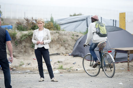BBC 'Songs of Praise' film crew in The Jungle, Calais, France - 10 Aug 2015