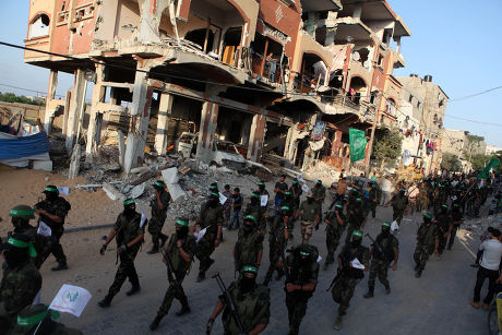 Palestinian Members Alqassam Brigades Armed Wing Editorial Stock Photo ...