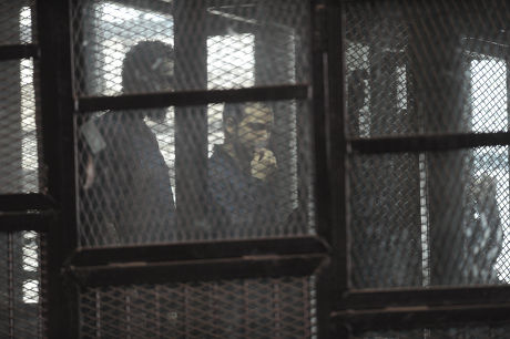 Trial of members of the Muslim Brotherhood, Cairo, Egypt - 10 Aug 2015
