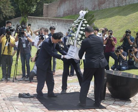 Former Japanese Prime Minister visits Seodaemun Prison History Hall, Seoul, South Korea - 12 Aug 2015