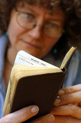 'BRIDGET JONES' STYLE DIARY FROM 1925 HANDED IN TO AN OXFAM SHOP IN BRISTOL, BRITAIN - 02 DEC 2004