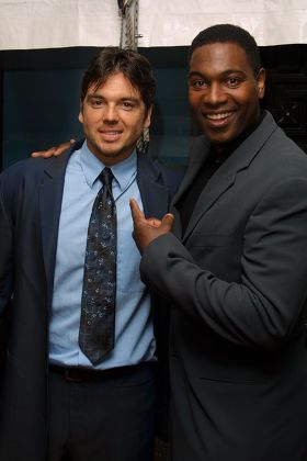 "Boomtown" co-stars Jason Gedrick (left) and Mykelti Williamson arriving to the NBC Primetime Upfront for the 2002-2003 schedule at Radio City Music Hall in New York City on May 13, 2002.

Manhattan, New York

Photo® Matt Baron/BEI