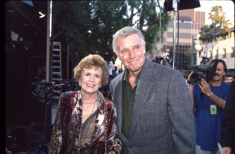 Charlton Heston and wife Lydia Clarke